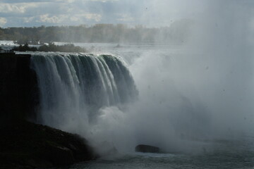 Niagara's mighty force of nature. A strange place, wonderful images created by the waves of Niagara in Canada.