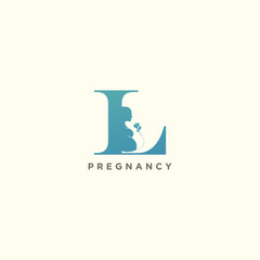 Pregnant mother logo for clinic care business