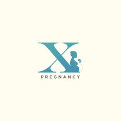 Pregnant mother logo for clinic care business