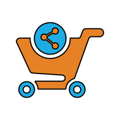 Share cart, trolley, cart icon , Perfect use for print media, web, stock images, commercial use or any kind of design project.