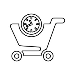 Shopping time, buy, pending icon , Perfect use for print media, web, stock images, commercial use or any kind of design project.
