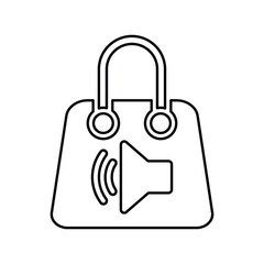 Speaker shopping, shopping bag, seo and web icon , Perfect use for print media, web, stock images, commercial use or any kind of design project.