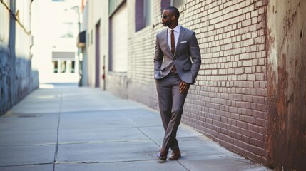 Business Casual Attire: man standing in an urban street