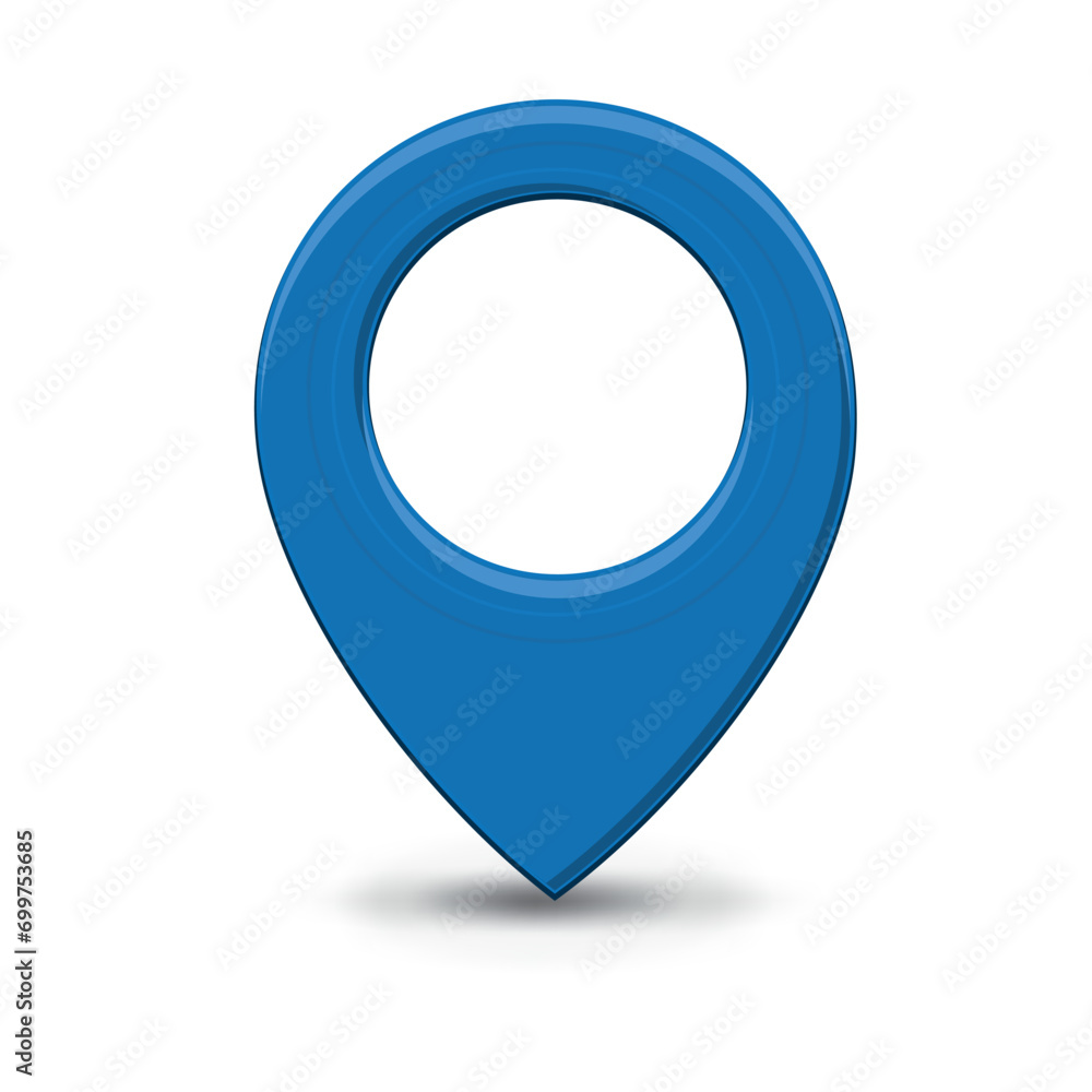 Poster blue map pointer icon
