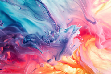 Abstract fluid colors, a vibrant and dynamic composition featuring swirling, fluid-like colors.