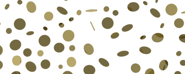 Elegant Embrace: Mesmerizing 3D Illustration Depicting Swirling Gold Confetti