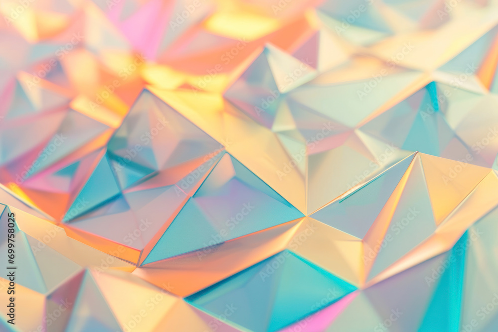 Fototapete geometric patterns in pastels, an abstract background showcasing soft and harmonious geometric patte
