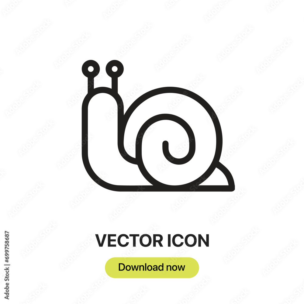 Fototapete slug icon vector. linear-style sign for mobile concept and web design. slug symbol illustration. pix