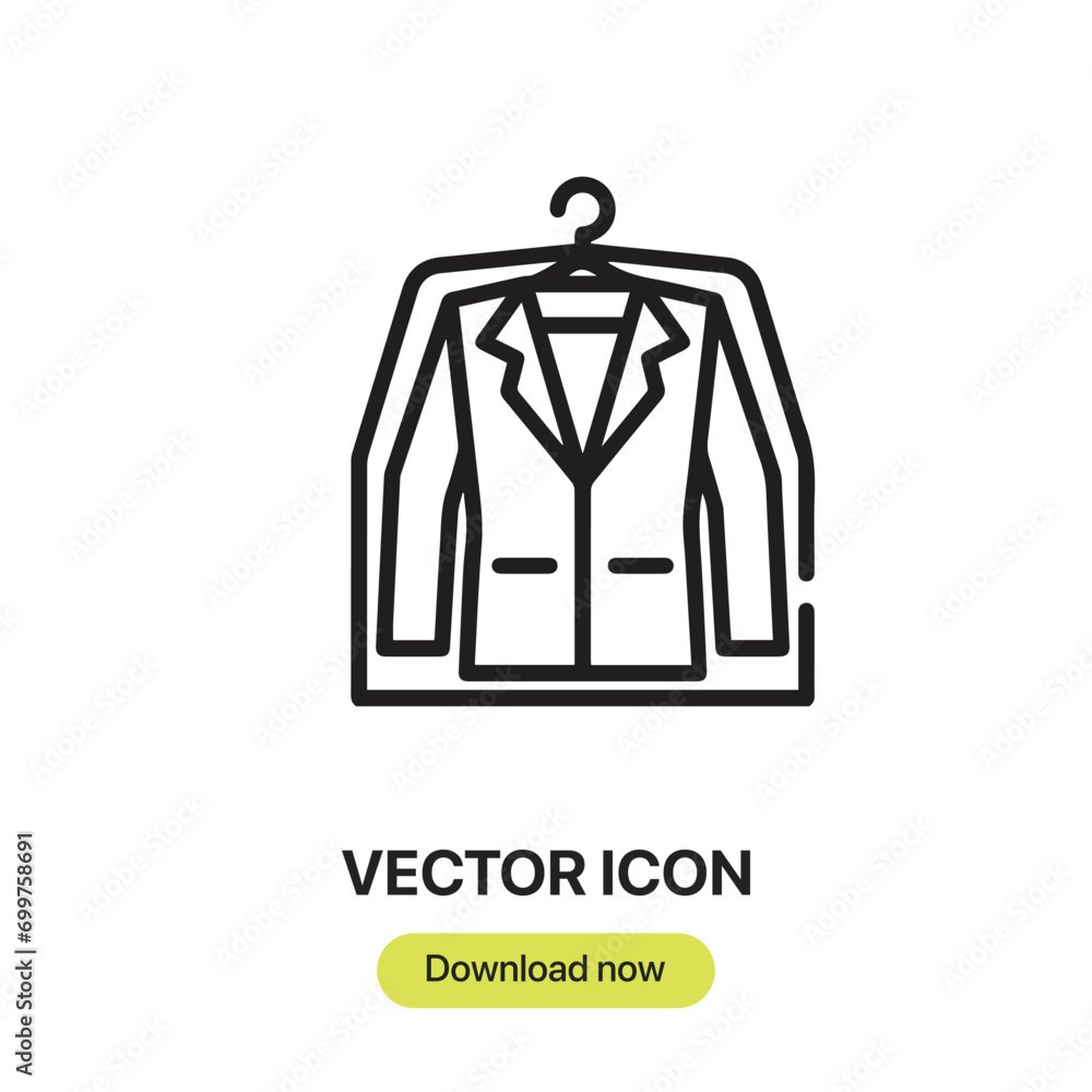 Poster dry cleaning icon vector. linear-style sign for mobile concept and web design. dry cleaning symbol i