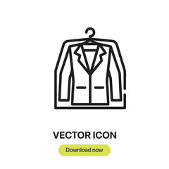 Dry Cleaning icon vector. Linear-style sign for mobile concept and web design. Dry Cleaning symbol illustration. Pixel vector graphics - Vector.