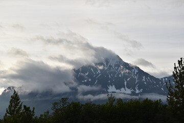 clouds over the mountains