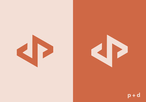 PD template vector, PD  logo template, logo. PD Letter,  DP logo mark, PD template elements, DP eps