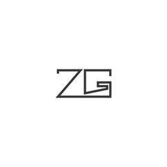 GZ, ZG, G AND Z Abstract initial monogram letter alphabet logo design