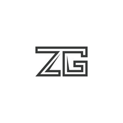 GZ, ZG, G AND Z Abstract initial monogram letter alphabet logo design