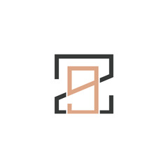 Alphabet letters Initials Monogram logo GZ, ZG, G and Z