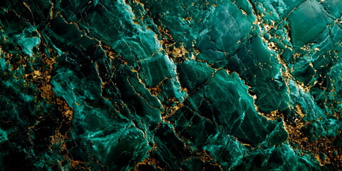 Seamless pattern of emerald green marble, adding a vibrant and luxurious touch. Generative AI - obrazy, fototapety, plakaty