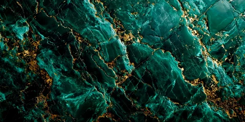 Poster Seamless pattern of emerald green marble, adding a vibrant and luxurious touch. Generative AI © Лилия Захарчук