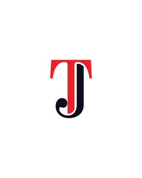 Minimal TJ logo. Icon of a JT letter on a luxury background. Logo idea based on the TJ monogram