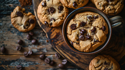 Obraz na płótnie Canvas Tasty food photo of a Mug-hugging cookies