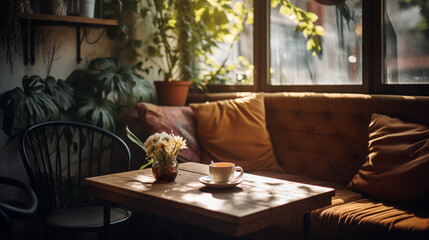 Fototapeta premium Cozy Cafe Corner
