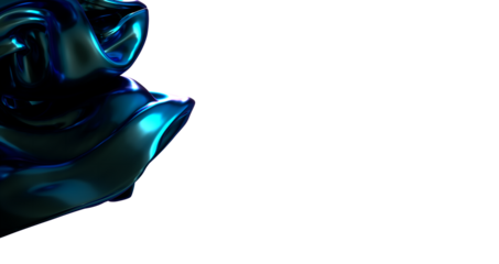 3D render abstract background of smooth lines of spline blue waves