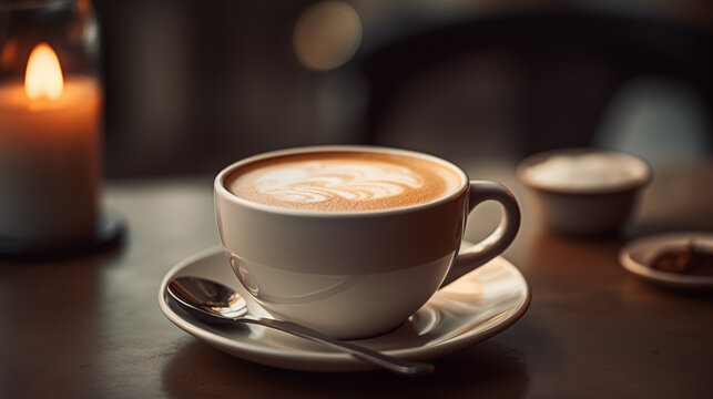 Latte Love in Warm Ambiance