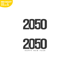 Creative Happy New Year 2050 Logo Design