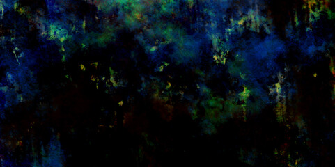 Fototapeta na wymiar grunge texture. dark background. blue green watercolor painting texture.