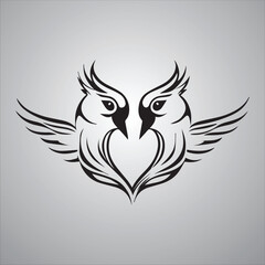 love bird vector, wing, dove, illustration animal logo design