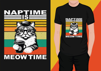 vintage retro cat t-shirt design, graphic cat t-shirt design 