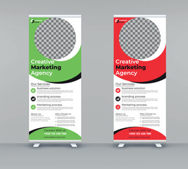 Corporate Roll up banner template design 
