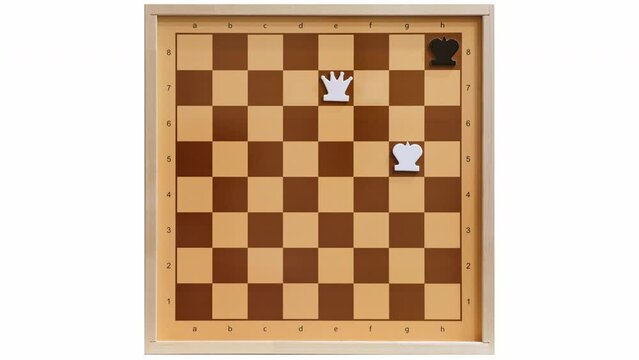 A stalemate in chess to the king, the rules of conducting a chess game, stop motion