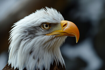 Obraz premium Close up of a bald eagle. Majestic and beautiful Bald Eagle
