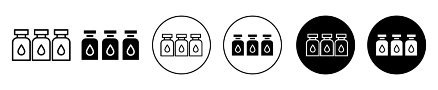 Ink cartridge drop bottle vector icon in filled and outline style symbol 
