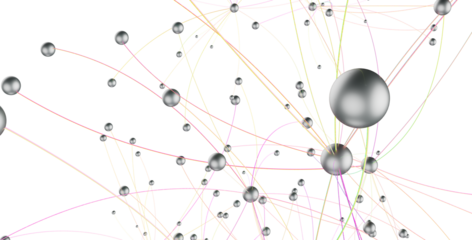 Abstract digital background of points and lines. Glowing plexus. Big data. Network or connection.