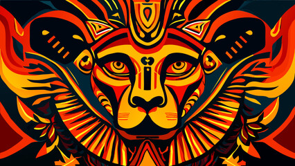Aztec tribal pattern vektor icon illustation