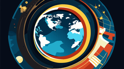 Vintage globe vektor icon illustation