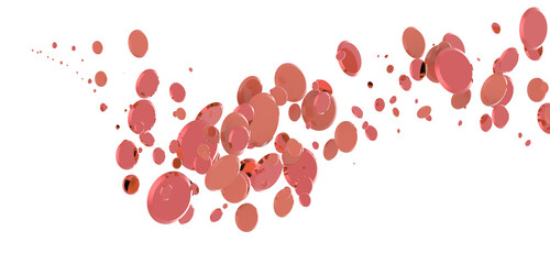 confetti png. red confetti falls from the sky.