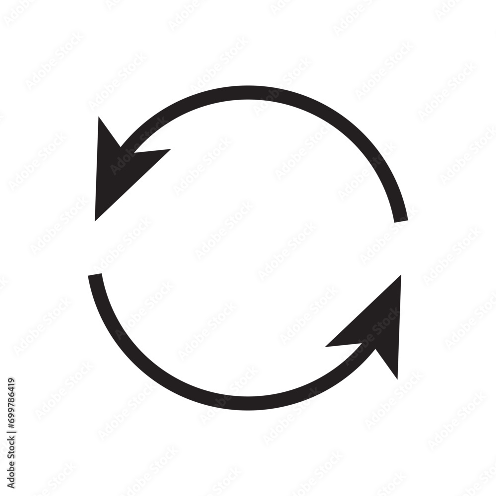 Poster circle arrow vector icons. recycling icon. refresh icon. reload icon vector. update icon., circular 