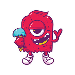 cartoon monster