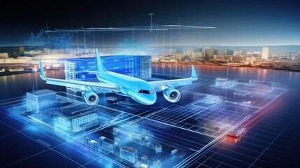 Futuristic technology background, Modern Professional Business and Corporate Presentation background, virtual and Zoom meeting background, PowerPoint and keynote presentation, backdrop for events