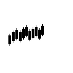 Candle Stick Trading Chart Silhouette