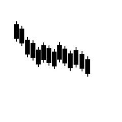 Candle Stick Trading Chart Silhouette