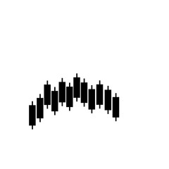 Candle Stick Trading Chart Silhouette