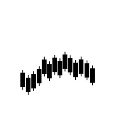 Candle Stick Trading Chart Silhouette