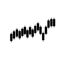 Fototapeta na wymiar Candle Stick Trading Chart Silhouette