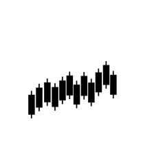 Candle Stick Trading Chart Silhouette