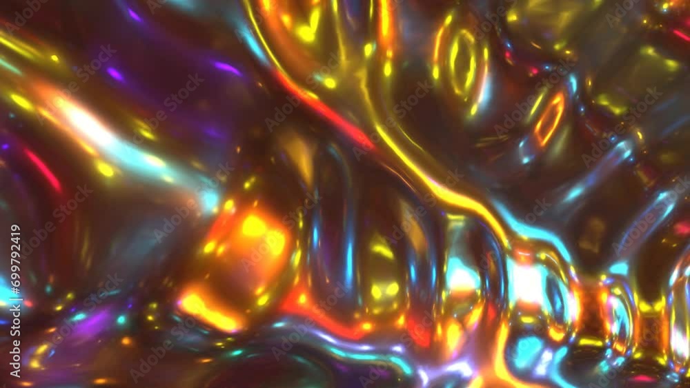 Poster animation of abstract colorful background with glowing lights