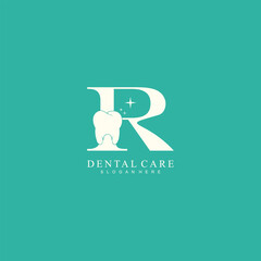 Dental logo design vector dental care clinic logo template