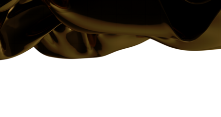 Abstract background of gold wavy silk or satin. 3d